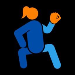 Softball catcher icon, female