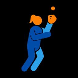 Softball fielder icon, female