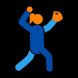 Softball pitcher icon, female
